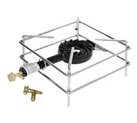 FORNELLONE 4,5 kw CM 30 X 30 ACCIAIO INOX GAS BOMBOLA + RUBINETTO A GAS METANO