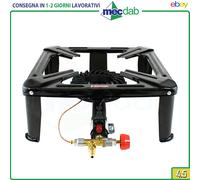 Fornellone a Gas Butano Propano Accensione a Piezo 40 x 40 Cm - 7Kw