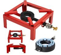 Fornellone a Gas da Esterno 8,5 kW Mod. STANDARD - Bruciatore Ghisa 140 Fori, Telaio Acciaio Verniciato, CE - 40x40 / 45x45 - Per Pomodori, Camping, Outdoor. (45x45)