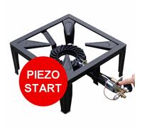 Fornellone a Gas GPL 40x40 cm con Piezo e Termocoppia - Bruciatore Ø170 mm