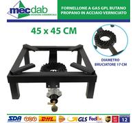Fornellone a Gas GPL Butano / Propano In Acciaio Verniciato 45x45