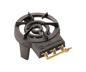Fornellone a gas in ghisa con doppio bruciatore 8,6 kw e supporto smontabile Kemper