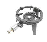 Fornellone a Gas Portatile in Ghisa, 280 x 106 mm, Bruciatore 103 mm, 4 kg, Fornello Ghisa per Campeggio e Esterni
