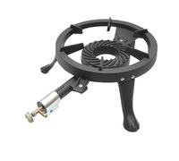 Fornellone a Gas Portatile in Ghisa, 3 Piedi, 330x110 mm, Bruciatore 106 mm, 6 kg, Fornello Ghisa per Campeggio e Esterni