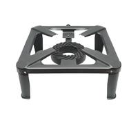 Fornellone a Gas Portatile in Ghisa, 4 Piedi, 400 x 400 x 106 mm, Bruciatore 107 mm Fornello Ghisa per Campeggio e Esterni