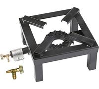 FORNELLONE CM 45 X 45 ROSSO NERO GAS 75 KW GAS BOMBOLA + RUBINETTO GAS METANO