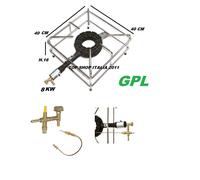FORNELLONE GAS GPL IN GHISA 8 Kw CON TELAIO 40x40 IN ACCIAIO INOX PROF 3 2024