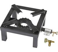 FORNELLONE ROSSO / NERO A GAS CM 40 X 40 8.5 KW GAS BOMBOLA + RUBINETTO METANO