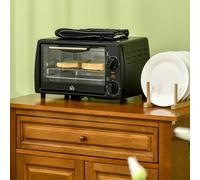 Fornetto Elettrico 10L da 750W con Temperatura Regolabile e Timer, 36,5x26x22 cm, Nero