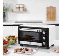 Fornetto Elettrico 16L Temperatura Regolabile e Timer, 3 Metodi di Cottura e Accessori, 1400W, Bianco