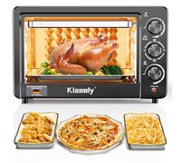 Fornetto elettrico 22 litri, forno in acciaio inox con temperature regolabili e timer, tostapane multifunzione per cuocere al forno, arrostire, grigliare, toast, include teglia, griglia (T62732)