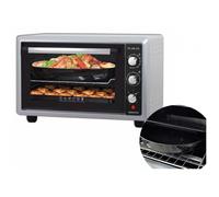 FORNETTO ELETTRICO 28L NERO SILVER 1300W GRILL VENTILATO 2 TEGLIE TIMER LUCE