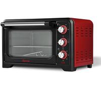 Girmi FE20 Forno Elettrico Ventilato Fornetto con Grill 20 Litri 1380 Watt con Timer e Luce colore Nero Rosso