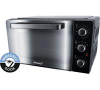 Steba Forno per barbecue con interno privo di PFAS, ca. 24 litri, 3 ripiani, teglia smaltata, griglia, spiedino, doppia porta in vetro, KB 224