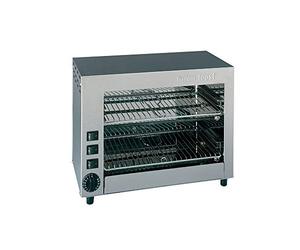 fornetto professionale doppio con 6 posti e 6 pinze per toast e sandwich. Funzioni multiuso: cuocere, tostare, grigliare