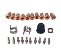 Forney 700P Plasma Torch Electrode Tip, 1,1 mm StandOff Set per IPT40 IPT60 PT40 AHP AlphaCut 60 Longevity 42i 62i per Harbor for Freight 62204 RazorCut 45 HTP 600 Plasma Cutters Lega di Ottone