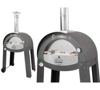 FORNO A LEGNA PER 2 PIZZE COTTURA DIRETTA ESTERNO RUOTE 90X84XH184CM GIARDINO