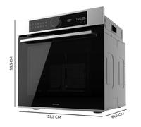 Cecotec Forno da Incasso Pirolitico Bolero Hexa P516000 Line A. Potenza 3250W, 73L, 14 funzioni: Pirolisi, Defrost, Grill, Airfryer. Dual Display e Cooling Fan. Porta Quadrupla Vetro. Classe A