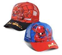 Forninc 2pcs Spider Cappellino da Baseball Bambini, Spider Berretto da Baseball, Cappelli Regolabili per Ragazzini Cappello da Sole Estivo Cappello da Spiaggia,Regalo per Ragazzi