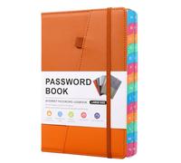 Fornitore di servizi Internet Registro di bordo Password sicura Keeper Schede alfabetiche Copertina rigida Notebook per password Internet Sito -Indirizzi Arancione