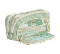 Forniture artistiche multistrato Astuccio per penne e matite di grande capacità Borsa per la scuola estetica per studenti d'arte Classr Scatola organizzatori multistrato, Verde, Bellezza di massa