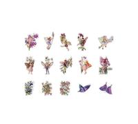 forniture per album 45 pz/scatola Scrapbook Carta PET Fiaba Adesivi Fiore Elfo Adesivi Scrapbook Adesivi Etichette Decorative adesivi per album (Color : 8)