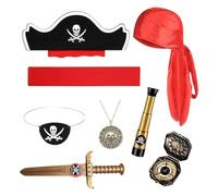 Forniture per cosplay pirata di Halloween, set di costumi da capitano dei pirati per,Forniture per costumi da pirata di Halloween per | Accessorio per costume di raccolta a tema d