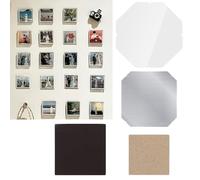 Forniture per creazione magneti frigo rettangolari Kit per stampa bottoni 2x2 pollici Ricarica per magneti fotografici fai te con pellicola trasparente Guscio metallo Cartone(1000Sets)