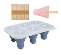 Forniture per cubetti di ghiaccio in silicone singolo - Squisite forme per tavolozza, stampi per | Produttore di tavolozze di ghiaccio riutilizzabili con legno, coperchio - scomparto casa