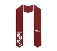Forniture per feste di laurea, fascia in raso con tracolla per abito da scapolo, elegante e versatile, 180 x 11,5 cm, design Qmv624 (rosso, taglia unica)