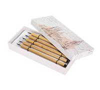 Forniture per il disegno della penna per calligrafia vintage di bambù per la pratica del disegno (Set di penna a testa piatta)