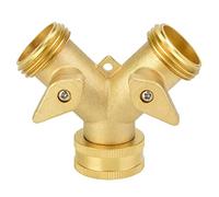 Forniture per irrigazione del prato inglese per adattatore per tubo flessibile con valvola a sfera in ottone a doppia uscita da 3/4 "