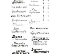 Forniture per la creazione di biglietti, 14 x 18 cm, con parole comuni francesi, in silicone trasparente, sigillo per scrapbooking, album fotografici, decorazioni artigianali