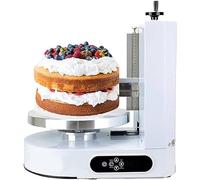 Forniture per torte professionali Macchina automatica per glassa per torte, spalmatrice per torte rotonda per crema al burro - Automatica, 4-12 pollici, 220 V - per decorazioni di torte e curve lisc