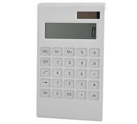Forniture per Ufficio Schermo Bianco a 12 Cifre con Pulsante in a Doppia Alimentazione Solare e Batteria per Calcolatrice Scientifica per Studenti