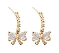 Forniture Pulitore Stampi Gioielli A Delicate And Elegant Accessory Bow Stud Earrings Suitable For Sensitive Ears Pinza Esame Trapano Gioielli, Taglia unica, Zinco alloy, Nessuna pietra preziosa