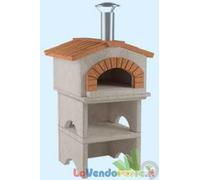 FORNO A CASETTA PREFABBRICATO REFRATTARIO CEMENTO L95xP103xH190 CARBONE LEGNA
