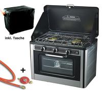 Forno A Gas Da Campeggio 2 Fuochi Con Coperchio E Griglia