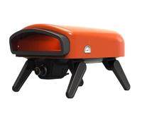 Forno a gas in acciaio inox, forno per pizza a gas da 35,6 cm, con pietra rotante a 360° e bruciatore booster, con 2 teglie e kit 3 lame per cucina all'aperto