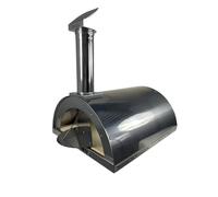 Forno A Legna, Da Esterno, Giardino, Per Pizza, Pane, focaccia, carne, pesce - Alfonso 4 Pizze In Acciaio Inox, con pirometro 500 gradi e porta fuoco, cottura diretta su mattoni refrattari