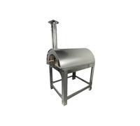 Forno A Legna Da Esterno, Per Pizza, Pane - Alfonso 6 Pizze Full Optional inox con carrello, Camera Di Cottura Diretta In Acciaio Inox E Mattoni Refrattari Alimentari, Coibentato
