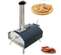 Forno a legna e gas per pizza da esterno con pietra per pizza, borsa portaoggetti e vassoio per scorie a legna, forno per pizza all'aperto multi-combustibile per feste, campeggio, pesca, barbecue,