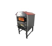 Forno a Legna Fuoco Indiretto Portatile In Acciaio Da Esterno Ventilato In Mattoni Refrattari 3 Piani Cottura Pizza Pane Pollo Kebab Pesce Luxor V2 Plus