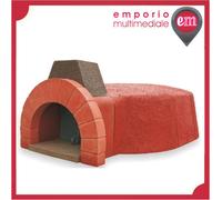 FORNO A LEGNA REFRATTARIO PREFABBRICATO 110x160 CM PER PIZZA PANE DOLCI COMPLETO [EEK: Conforme]