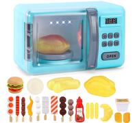 Forno a Microonde Giocattolo per Bambini Luci Suoni e 18 Accessori Idea Regalo
