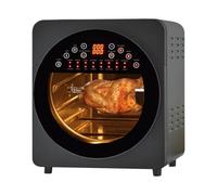 Forno ad Aria 14L con Doppio Riscaldamento e Display Touch - Air Fryer Oven Multifunzione in Acciaio, con Girarrosto, Timer Regolabile e Accessori Inclusi - Cottura Sana e Croccante Senza Olio