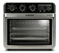G3 ferrari g10221 forno air fryer multifunzione 32 l, 2000 w, 5 programmi di cottura, 6 resistenze, temperatura regolabile fino a 230 °c, display con timer, accessori inox senza bpa/pfoa, nero-argento
