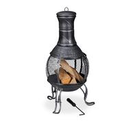 Forno azteco Caminetto esterno Braciere decorativo 6,9 kg Acciaio Stufa a legna