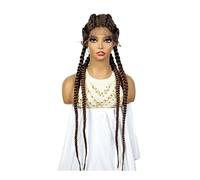 Forno Braids Wigs,sintetico Braided pizzo anteriore lungo Hand-made Wig 36 pollici Natural Looking Daily Use(1B30)
