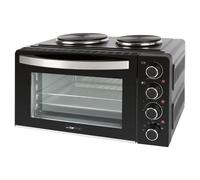 Clatronic® Mini forno con piastre e spiedo rotante - cottura e cottura simultanea - 28L convezione calore superiore/inferiore 100°-230°C, mini forno elettrico 3100 Watt incl. accessori - KK 3786